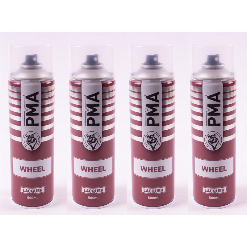 4 x PMA WHEEL LACQUER CLEAR PAINT SPRAY 500ml LAQUER BODYSHOP REPAIR PMA - NN4 Online 