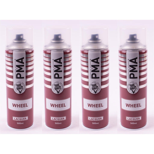 4 x PMA WHEEL LACQUER CLEAR PAINT SPRAY 500ml LAQUER BODYSHOP REPAIR PMA - NN4 Online 
