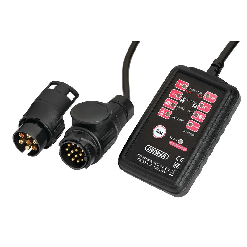 Draper 13 and 7-Pin Towbar Socket Tester - TST13H - image 1