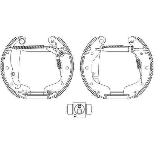 Mintex Brake Shoe Set Axle Kit fits Opel Corsa C 2000-2009 1.0 1.2 1.3 1.4 1.7
