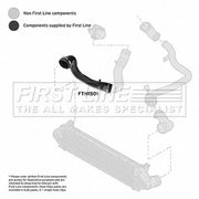 First Line Intercooler Turbo Charge Air Hose fits Land Rover Freelander 2