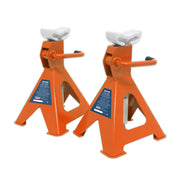 Sealey AXLe Stands (Pair) 2 Tonne Capacity per Stand Ratchet Type Orange Sealey - Dynamic Drive