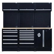 BUNKER 14 Piece Modular Storage Combo with Hardwood Worktop, 2040mm - image 1