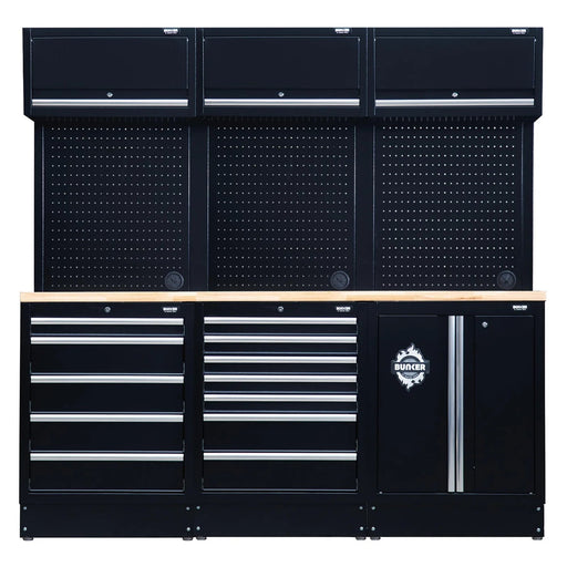 BUNKER 14 Piece Modular Storage Combo with Hardwood Worktop, 2040mm - image 1