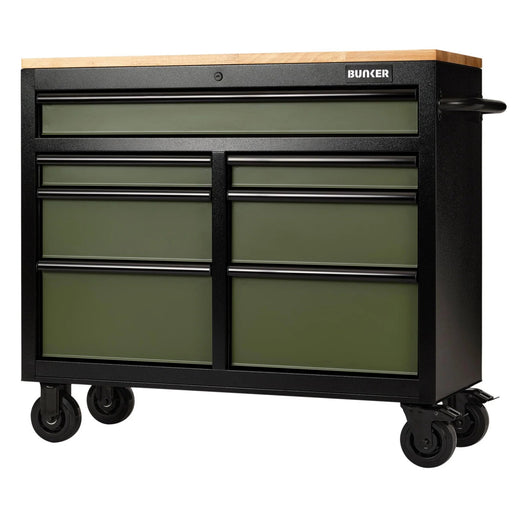 BUNKER 7 Drawer Workbench Roller Tool Cabinet, 41", Green - B100-41GR/FSC - image 1