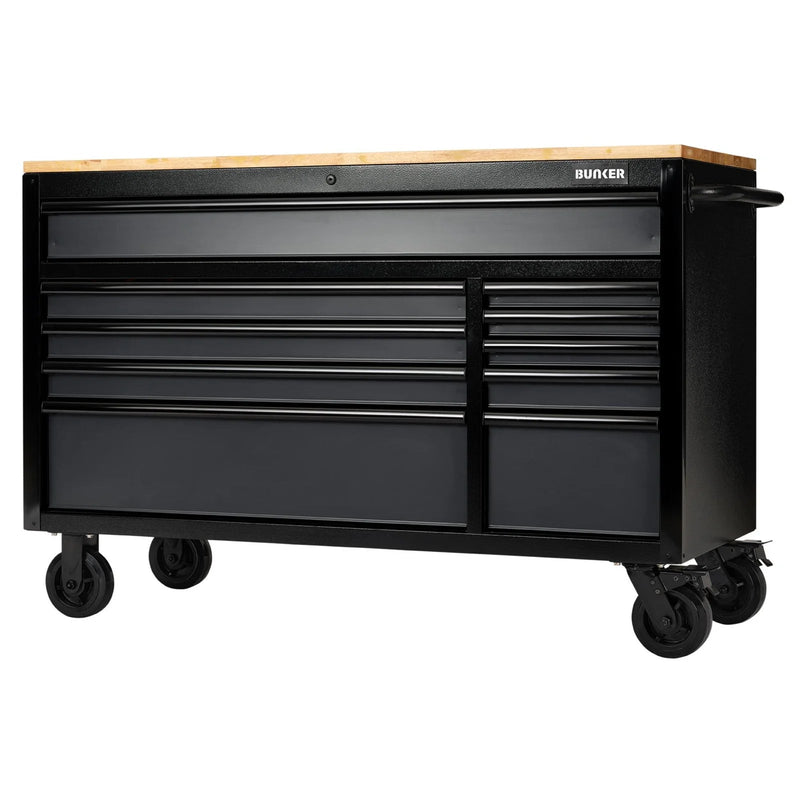 BUNKER 10 Drawer Workbench Roller Tool Cabinet, 56", Grey - B100-56G/FSC - image 1