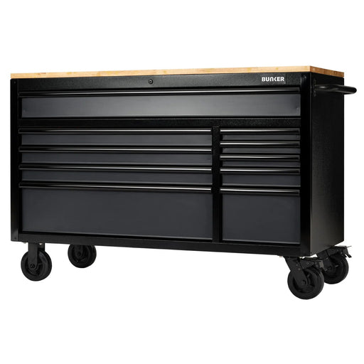 BUNKER 10 Drawer Workbench Roller Tool Cabinet, 56", Grey - B100-56G/FSC - image 1