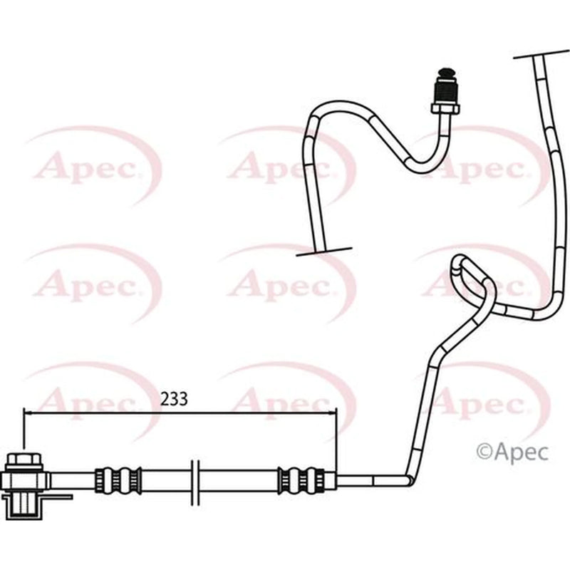 Apec Brake Hydraulic Hose Line outer HOS3769