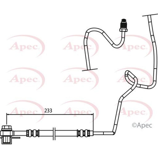 Apec Brake Hydraulic Hose Line Rear Right fits Audi A3 1996-2003 1.6 1.8 1.9