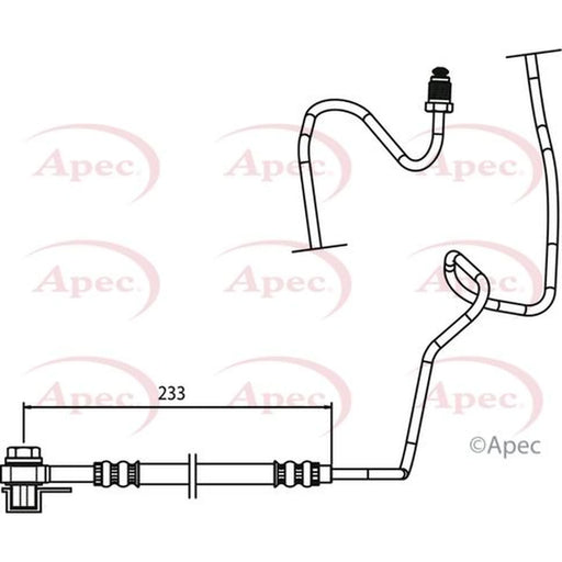 Apec Brake Hydraulic Hose Line outer HOS3769