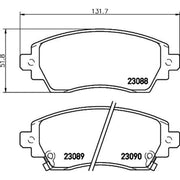 Mintex Front Brake Pad Set fits Toyota Corolla Liftback 1997-2002 1.4 1.6 1.9