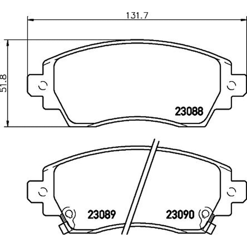 Mintex Front Brake Pad Set fits Toyota Corolla Liftback 1997-2002 1.4 1.6 1.9