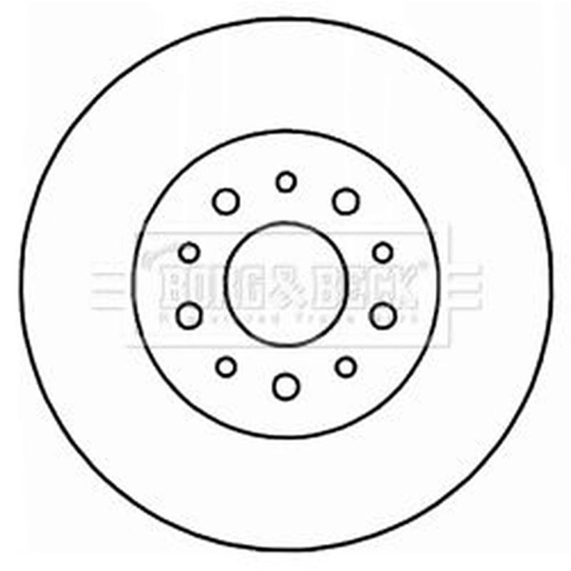 Borg & Beck Rear Brake Discs & Pads fits Jeep Compass 2016-2017 1.4 1.6 2.0