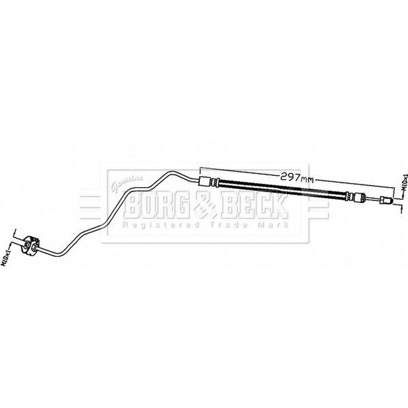 Borg & Beck Brake Hydraulic Hose Line outer BBH8675