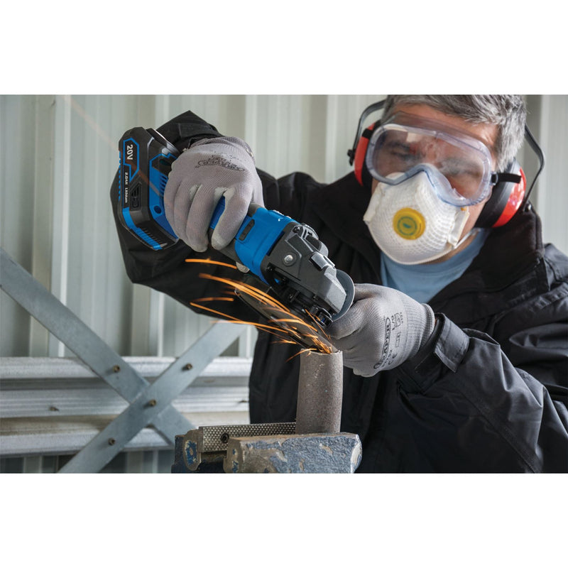 Draper Storm Force 20V Angle Grinder, 115mm (Sold Bare) 89521 Draper - Dynamic Drive
