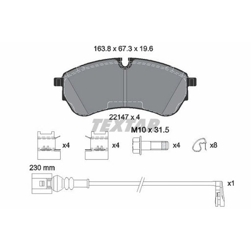 Textar Front Brake Pad Set 2214703