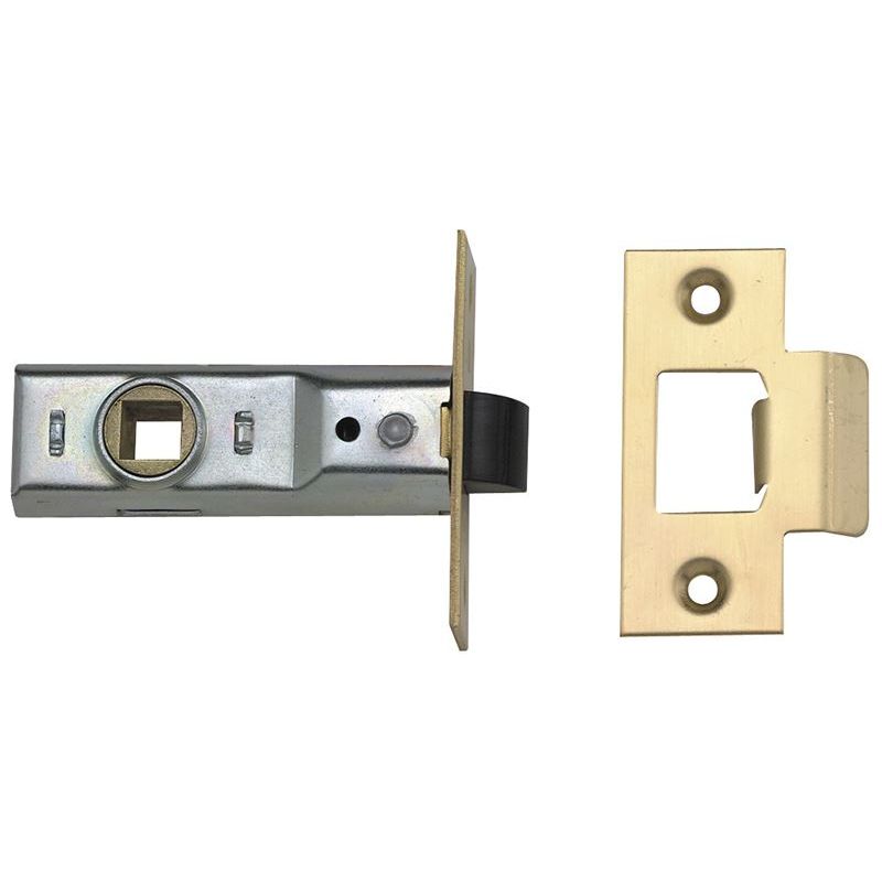 Union Tubular Mortice Latch 2648 Polished Brass 64mm 2.5in Box UNION - Dynamic Drive