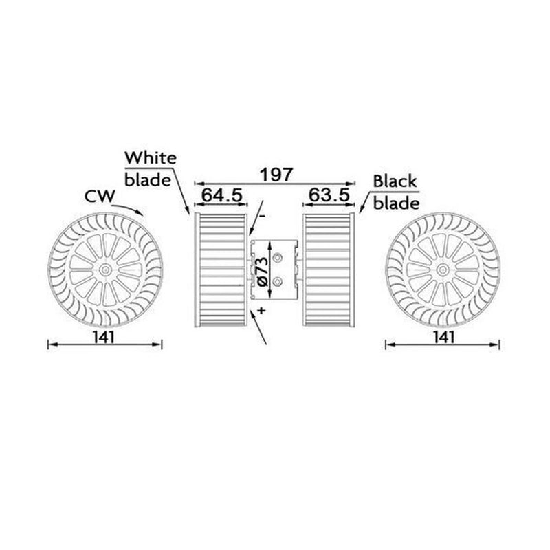 Mahle Heater Blower Fan fits BMW 3 1990-1999 3.0 3.2