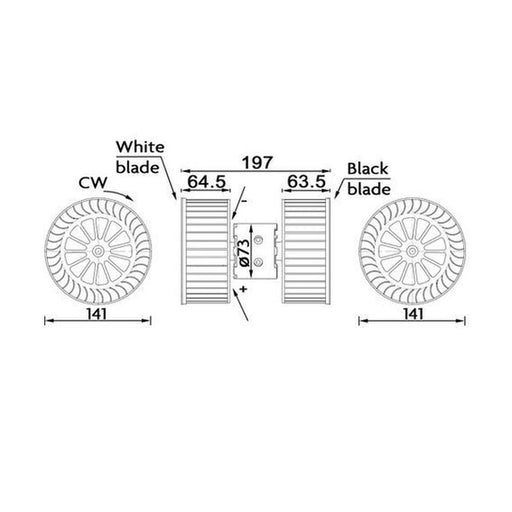 Mahle Heater Blower Fan fits BMW 3 1990-1999 3.0 3.2