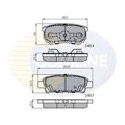 Comline Rear Brake Discs & Pads fits Mitsubishi Lancer VII 2003-2013 1.3 1.6 2.0