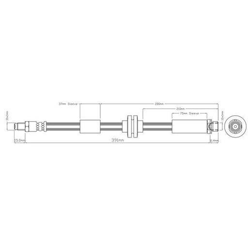 Abtex Brake Hydraulic Hose Line Rear fits Mazda 5 2005-2011 1.6 1.8 2.0