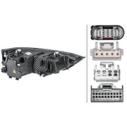 Hella Headlight Headlamp PSY24W Left fits Audi A1 2010-2018
