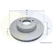 Comline 2 x Vented Front Brake Discs ADC5002V-x2