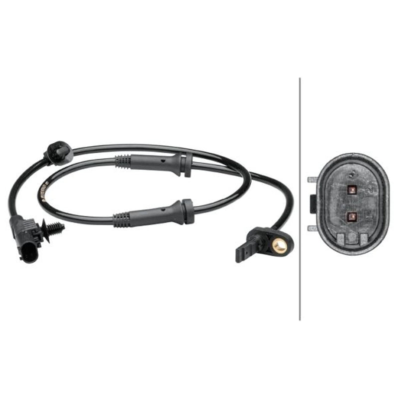 Hella ABS Wheel Speed Sensor Front fits Citroën C1 2005-2014 1.0