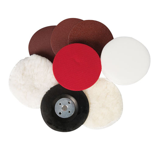 Silverline Sanding & Polishing Kit 8pce 180mm Silverline - Dynamic Drive