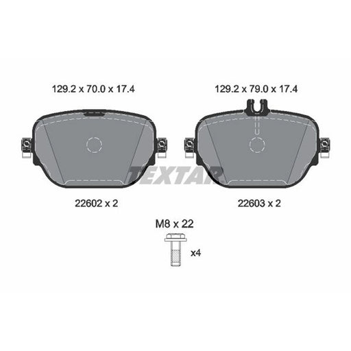 Textar Rear Brake Pad Set 2260203