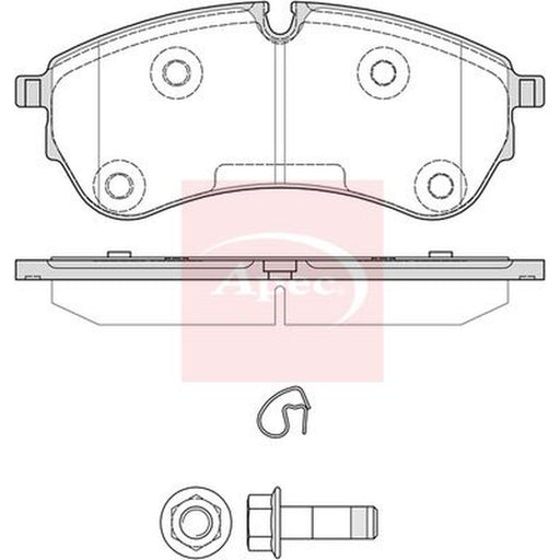 Apec Front Brake Pad Set fits Man Tge 2017-2024 2.0