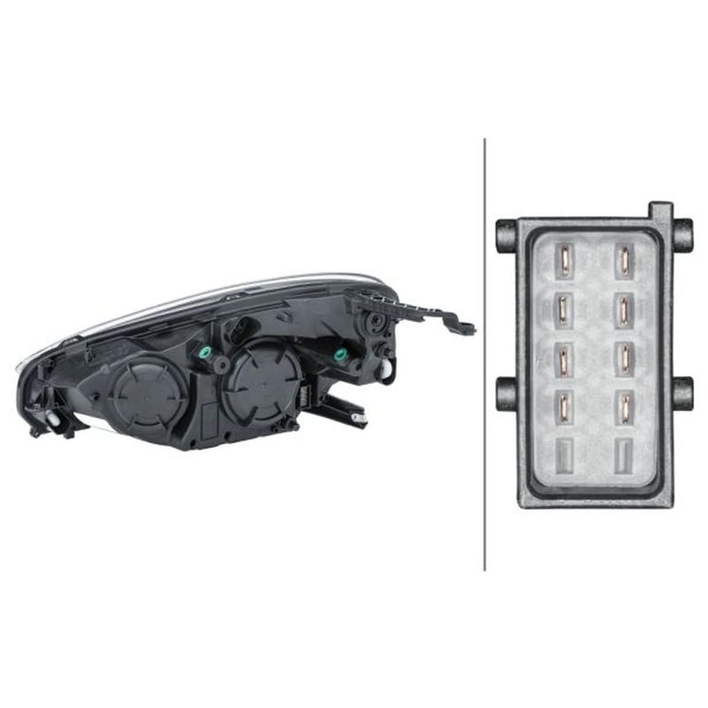Hella Headlight Headlamp H7/H1 Right fits Opel Adam 2012-2019 1.0 1.2 1.4