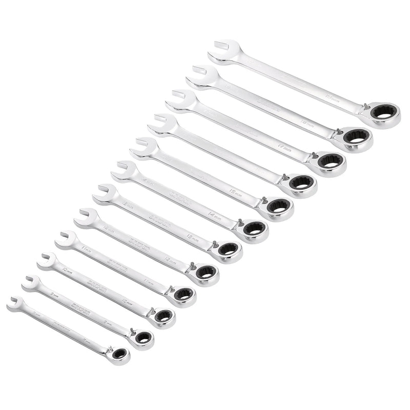 Draper HI-TORQ® Metric Reversible Ratchet Combination Spanner Set (12 Piece) - image 1