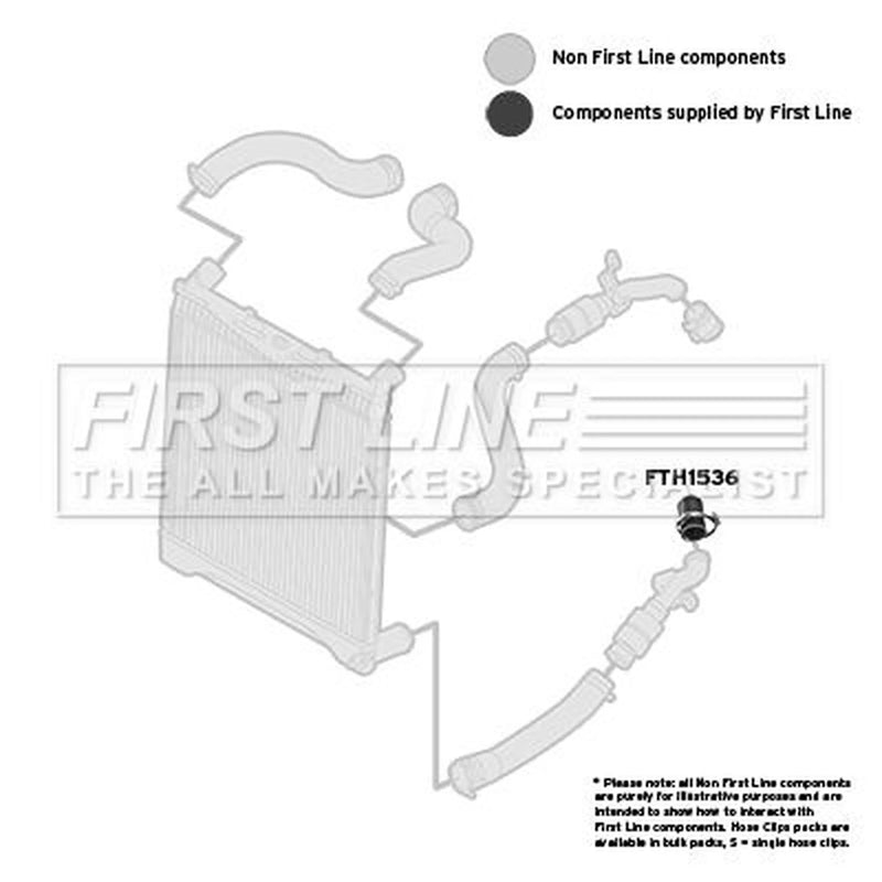 First Line Intercooler Turbo Charge Air Hose fits Land Rover Range Rover