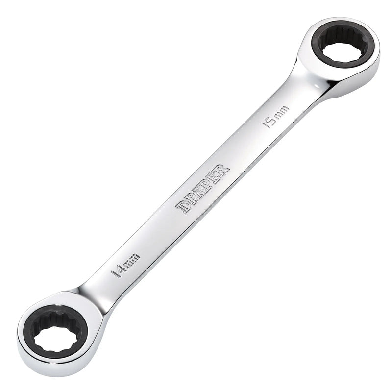 Draper HI-TORQ® Metric Double Ratchet Ring Spanner, 14 x 15mm - 8231BSMM - image 1