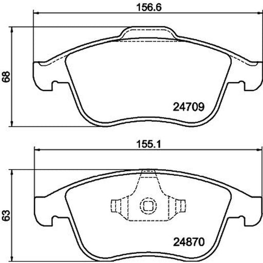 DON Front Brake Pad Set fits Renault Laguna 2008-2015 2.0 3.0