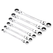 Draper HI-TORQ® Metric Flexible Head Double Ring Ratchet Spanner Set (6 Piece) - image 1