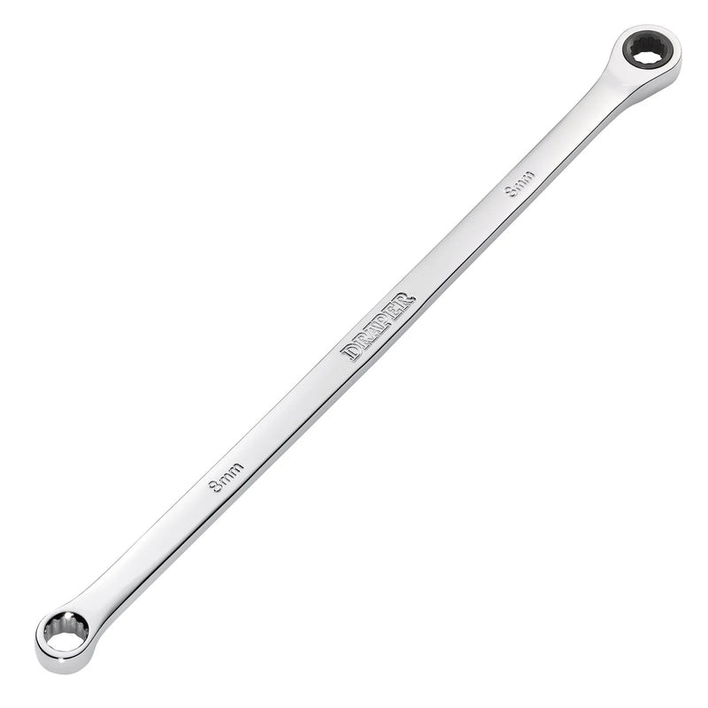 Draper HI-TORQ® Metric Extra-Long Double Ring Ratchet spanner 8-19mm - image 1