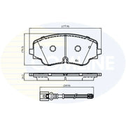 Comline Front Brake Discs & Pads fits VW Golf VIII 2019-2020 1.0 1.4 1.5 2.0