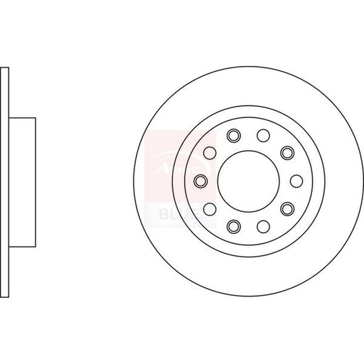 Apec 2 x Solid Brake Discs fits Alfa Romeo Giulietta 2010-2020 1.4 1.6 2.0