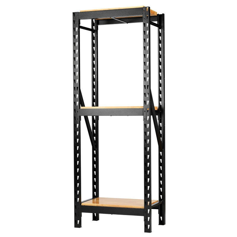 BUNKER® 14 Piece Modular 3 Tier Racking with Hardwood shelving 750-1500mm - image 1