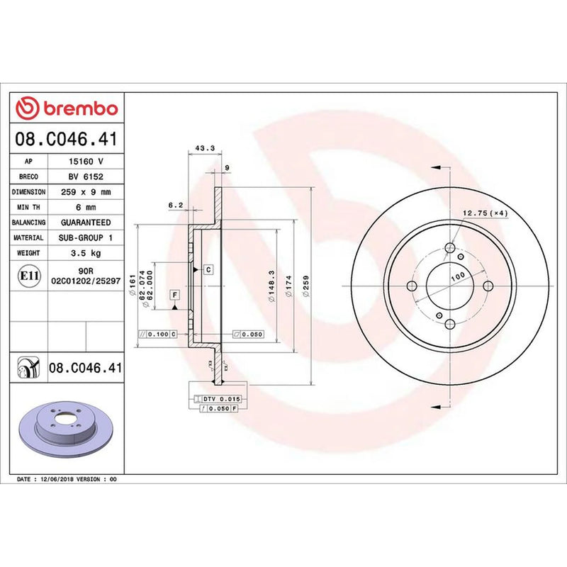Brembo Rear Brake Solid Discs & Pads fits Suzuki Swift III 2010-2017 1.2 1.6