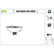 Valeo Electric Window Regulator Lifter Left Front 851809