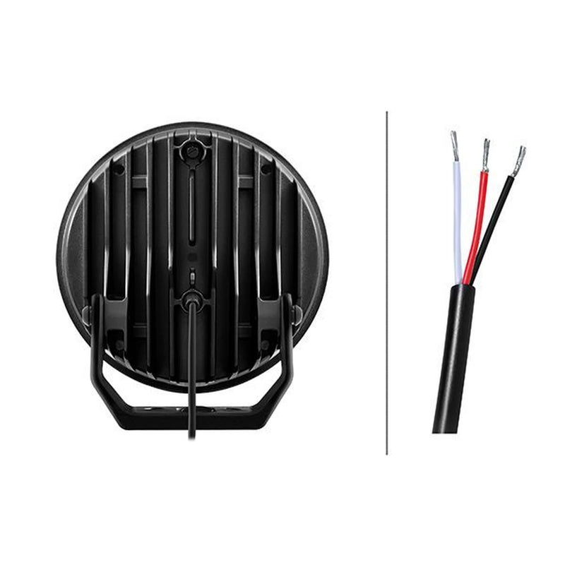 Hella Spotlight Vf Blade Aux. Black 9 Round W Po R 50 frontal sided 1FJ 357