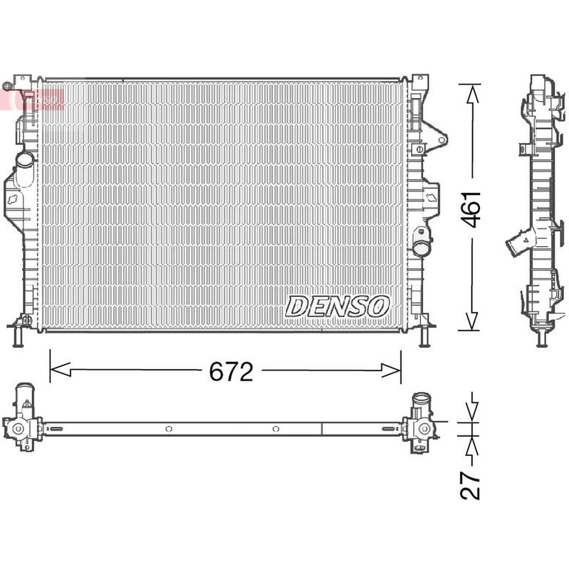 Denso Engine Radiator fits Ford Kuga I 2008-2012 2.5