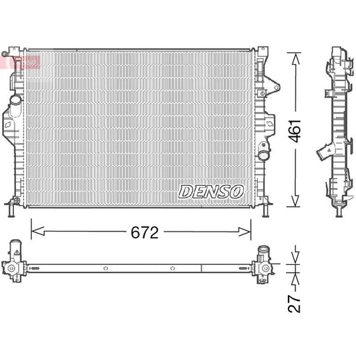 Denso Engine Radiator fits Ford Kuga I 2008-2012 2.5
