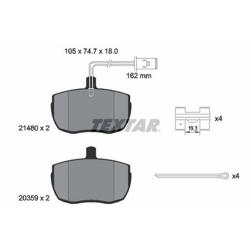 Textar Front Brake Pad Set 2148001