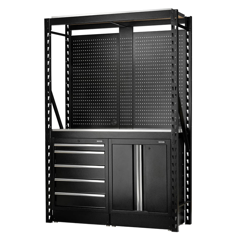 BUNKER 15 Piece Modular Storage Combo 2 Tier Racking with Stainless Steel - image 1
