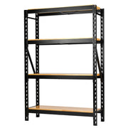 BUNKER 18 Piece Modular 4 Tier Racking with Hardwood Shelving, 1500mm - image 1