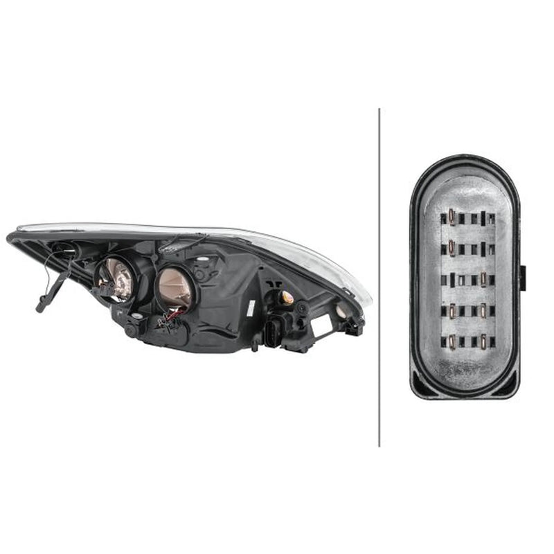 Hella Headlight Headlamp H7/H1 Left fits Ford Focus II 2004-2012